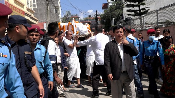 लिम्बू परम्पराअनुसार पशुपतिमा नेम्वाङको अन्तिम संस्कार 